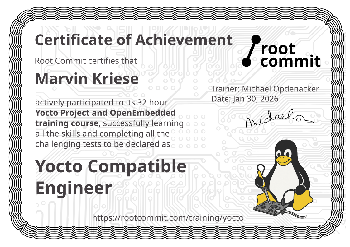 training certificate