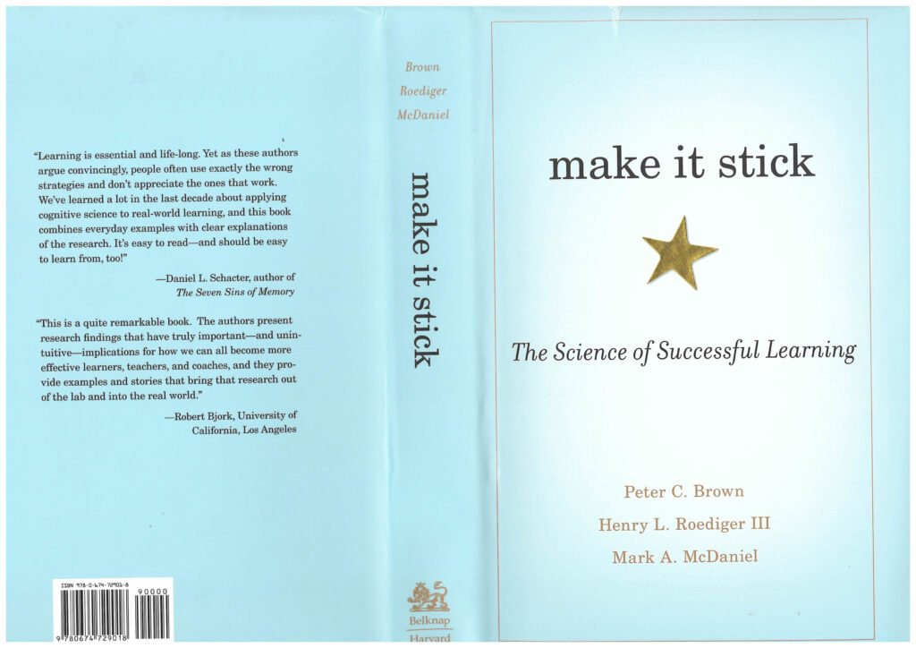 Cover from the "Make it stick" book