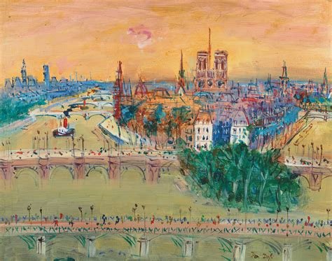 Jean Dufy - Ile de la Cité - Paris Source: https://www.christies.com/lot/lot-jean-dufy-1888-1964-lile-de-la-cite-6327954/