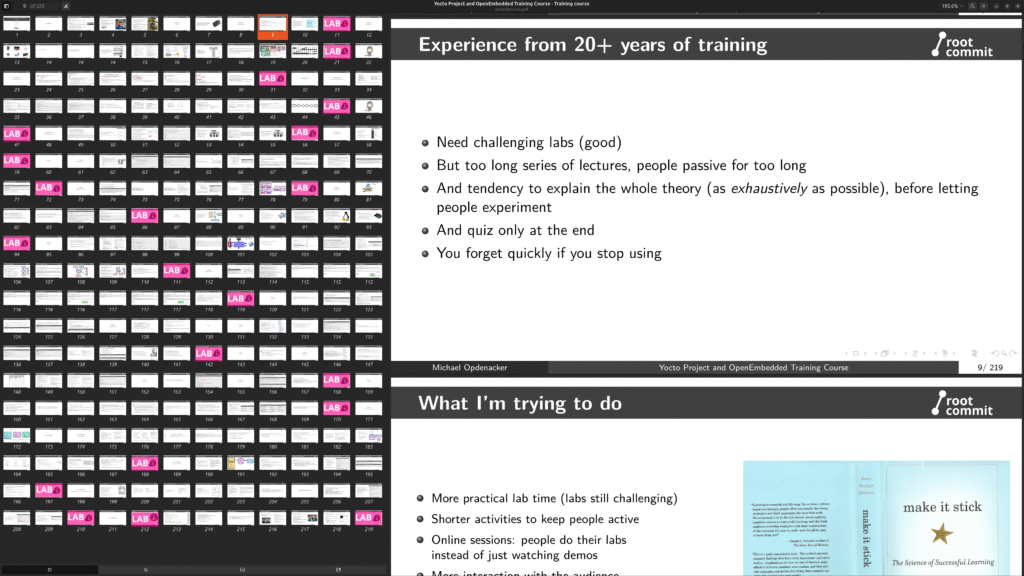 Many practical labs in Root Commit's training courses
